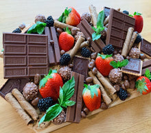 Load image into Gallery viewer, chocolate platter, dessert platter, chocolate board, sweet platter, chocolate, overwood