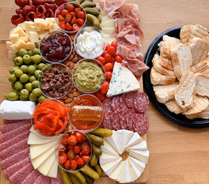 bruschetta, bruschetta platter, spreads, bruschetta board, basil pesto, olive tapenade, cheese platter, charcuterie platter