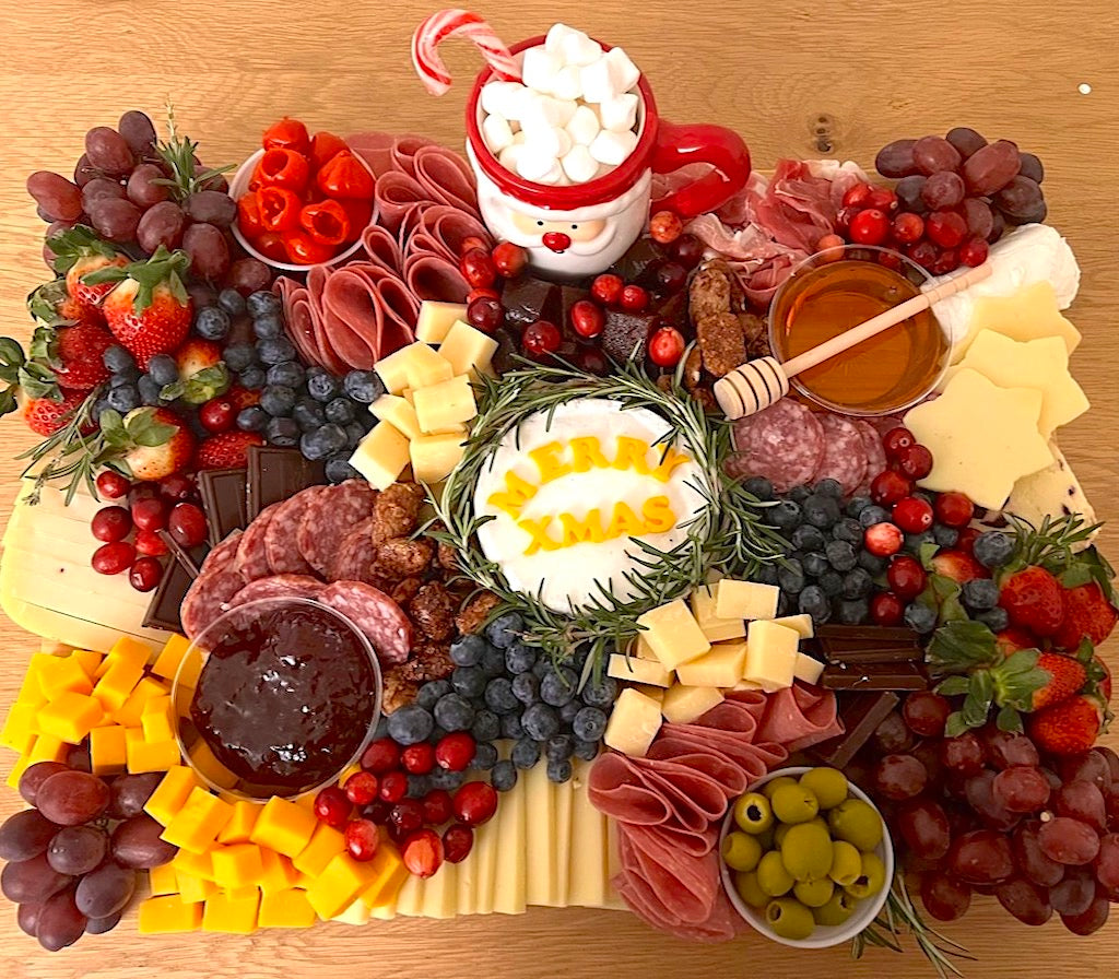 christmas platter, christmas board, christmas gifts, holiday food, cheese board