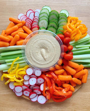 Load image into Gallery viewer, vegetable platter, veggie platter, hummus platter, keto platter, kosher platter
