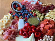 Load image into Gallery viewer, cheese platters, coconut, prosciutto, salami, pepperoni, party, events, food, 