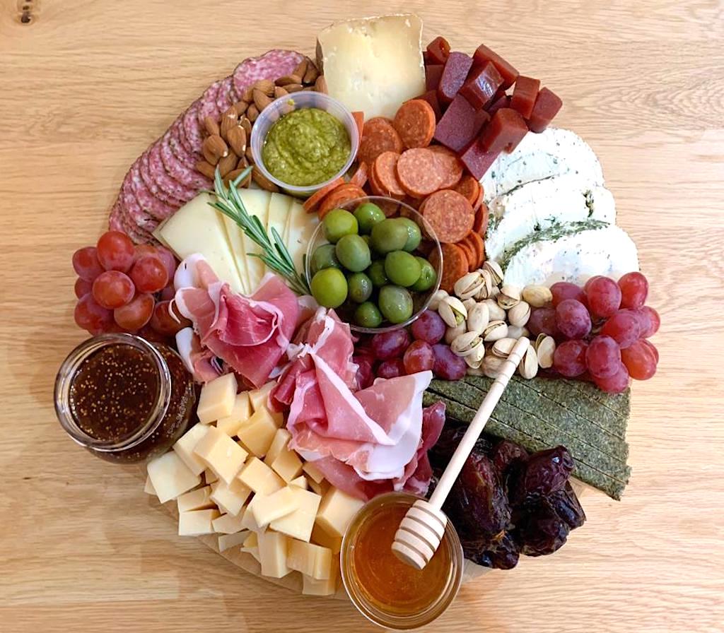 cheese boards, charcuterie board, pecorino toscano, le roule, rosemary gouda, fig spread