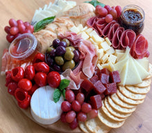 Load image into Gallery viewer, cheese platter, cheese board, truffle cheese, manchego cheese, fig spread