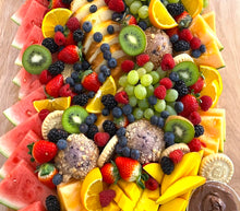 Load image into Gallery viewer, corporate catering, catering, fruit arrangements, fresh fruits, kiwi, mango, fruit salad