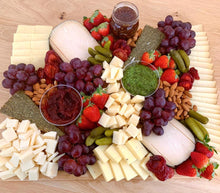 Load image into Gallery viewer, overwood, midnight moon cheese, chevre affine rosemary, fig spread, truffle cheddar, party platter