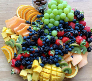 fruit platters, mango, miami, berries, cantaloupe, oranges, fresh